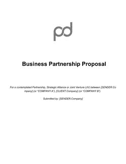 Business Partnership Proposal Template
