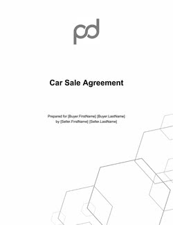 Car Sale Agreement Template