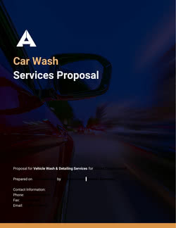 Car Wash Proposal Template