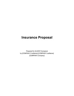 Commercial Insurance Proposal Template