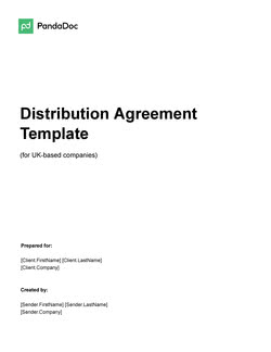 Distribution Agreement Template UK