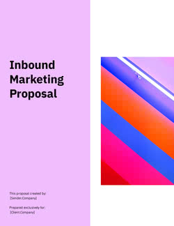 Inbound Marketing Proposal Template