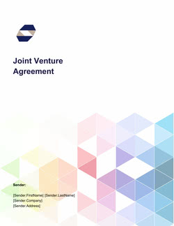 Joint Venture Agreement Template