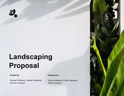 Free Landscape Proposal Template 2022, Landscape Bid Proposal Template Free