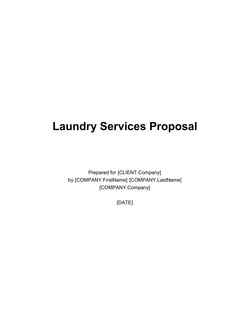Laundry Services Proposal Template