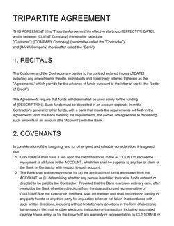 Tripartite Agreement Template