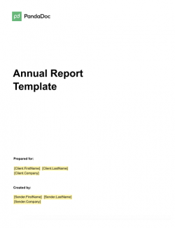 Annual Report Template – Foreign for Profit