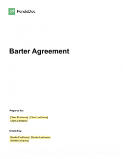 Barter Agreement Template