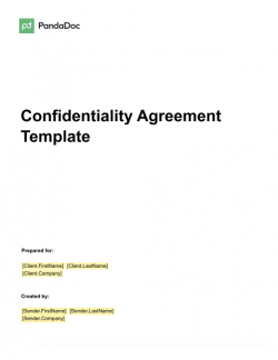 Confidentiality Agreement Template