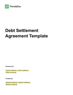 Debt Settlement Agreement Template