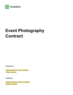 Event Photography Contract Template