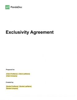 Exclusivity Agreement Template