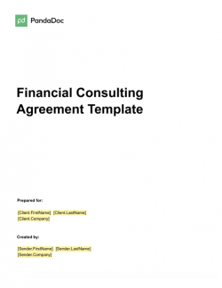Financial Consulting Agreement Template