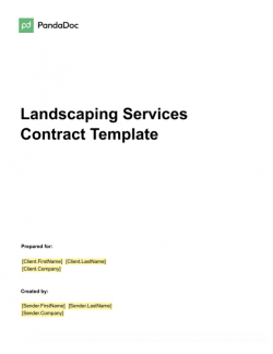 Landscaping Services Contract Template