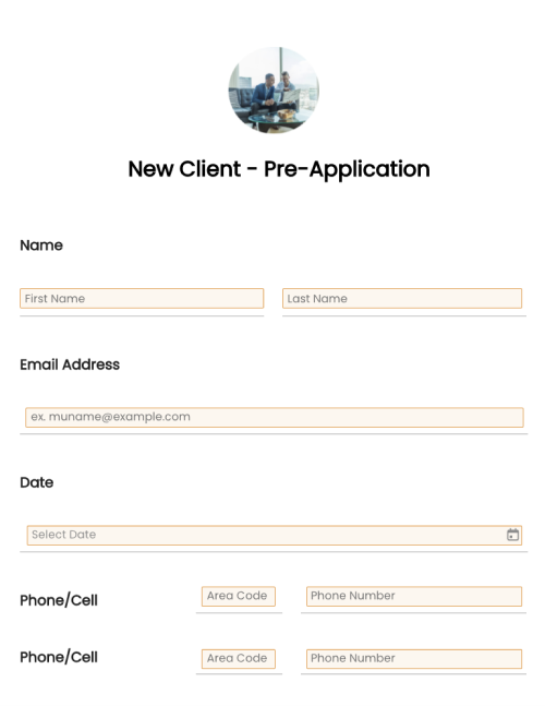 Loan Pre-Application Form