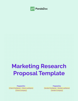 Marketing Research Proposal Template