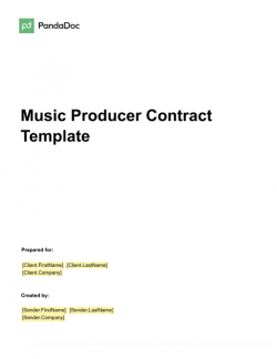 Music Producer Contract Template