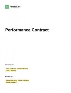 Performance Contract Template