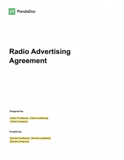 Radio Advertising Agreement Template