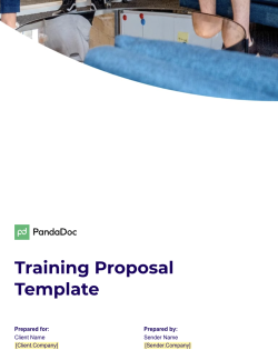 Training Proposal Template