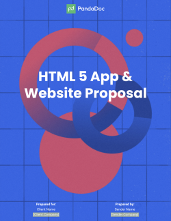 HTML 5 App &#038; Website Proposal