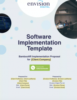 Software Implementation Plan Template by Envision Digital 