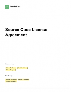Source Code License Agreement Template