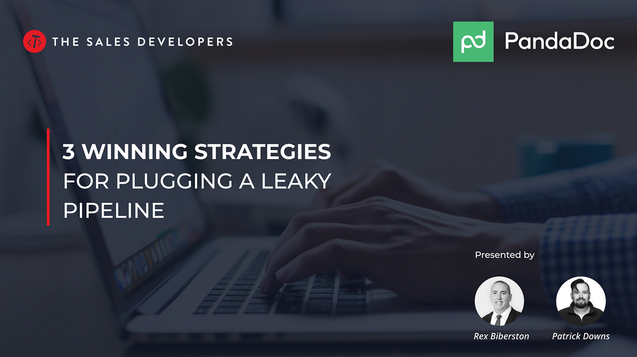 Together With The Sales Developers: 3 Winning Strategies For Plugging A Leaky Pipeline