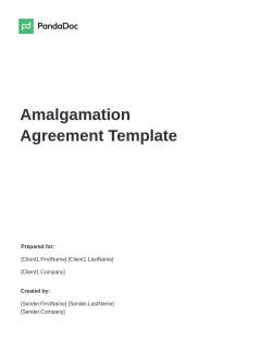 Amalgamation Agreement Template