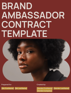 Brand Ambassador Contract Template