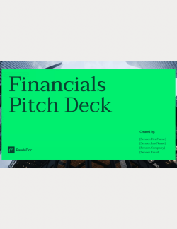 Financials Pitch Deck
