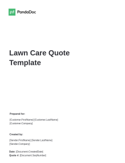 Lawn Care Quote Template