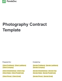 Photography Session Contract Template