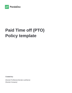 Paid Time off (PTO) Policy template