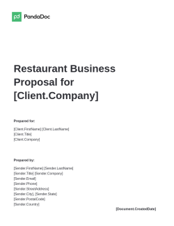 Restaurant Business Proposal Template