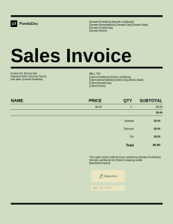 Sales Invoice Template