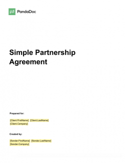 Simple Partnership Agreement Template