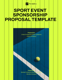 Sports Event Sponsorship Proposal Template