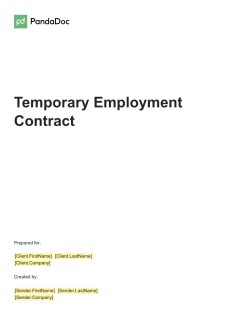 Temporary Employment Contract Template