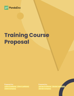 Training Course Proposal Template