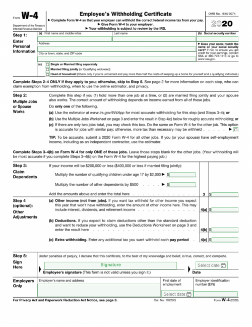 Form W 4 2017 Irs Tax Fill Out Online Download Free Template