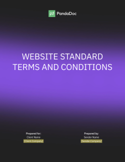 Website Standard Terms and Conditions Template