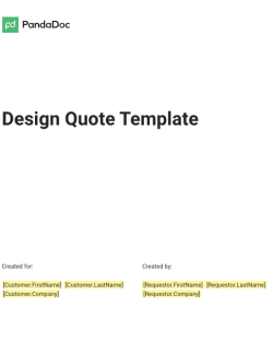 Design Quote Template
