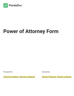 Power of Attorney Form