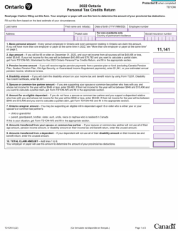 Free Online TD1ON Form (TD1 Ontario)
